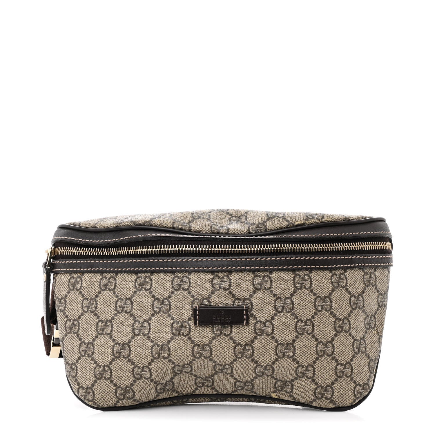 Gucci GG Supreme Monogram Belt Bag Dark Brown 1 of 14