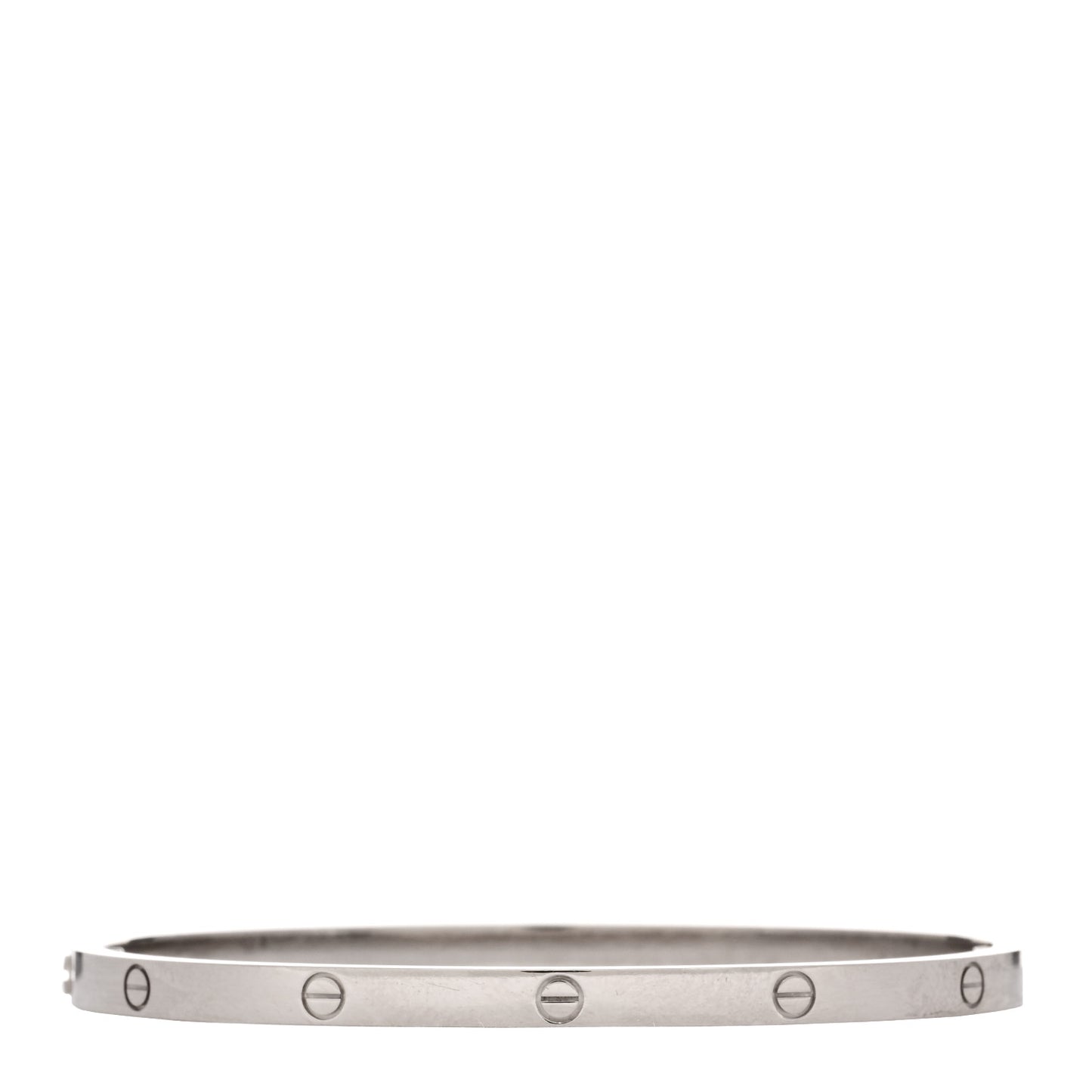 18K White Gold Small LOVE Bracelet 17