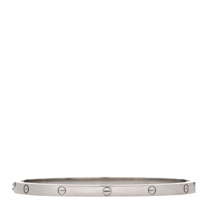 Cartier 18K White Gold Small LOVE Bracelet 17 2 of 6