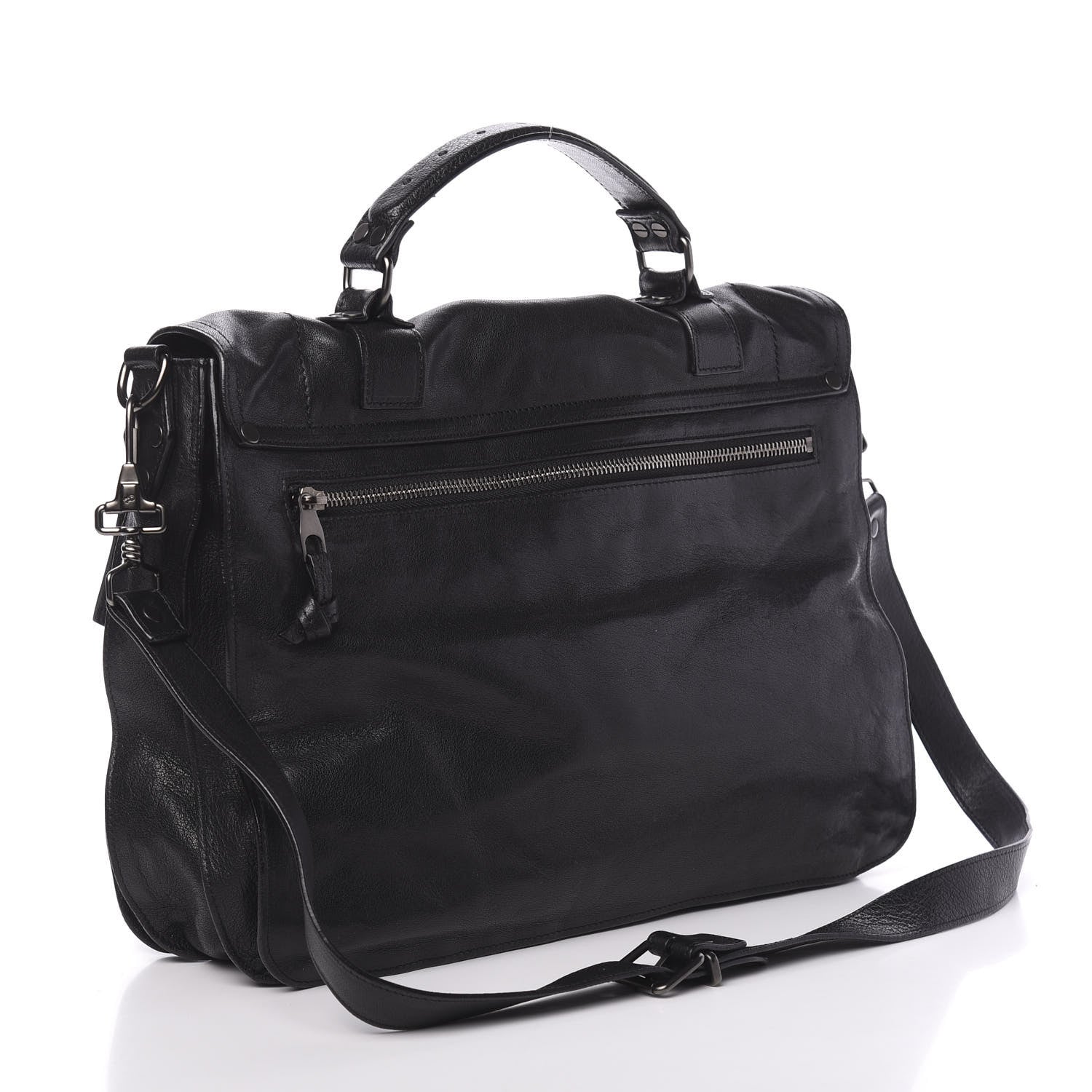 Proenza Schouler Lambskin PS1 Large Satchel Black 4 of 12