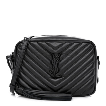 Saint Laurent Calfskin Matelasse Monogram Lou Camera Bag Black 1 of 10