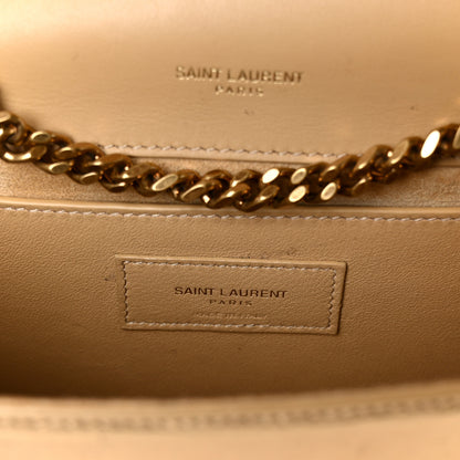 Saint Laurent Metallic Calfskin Small Classic Monogram Kate Tassel Satchel Gold 6 of 11