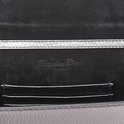 Christian Dior Metallic Grained Calfskin J'adior Clutch Gunmetal 7 of 10