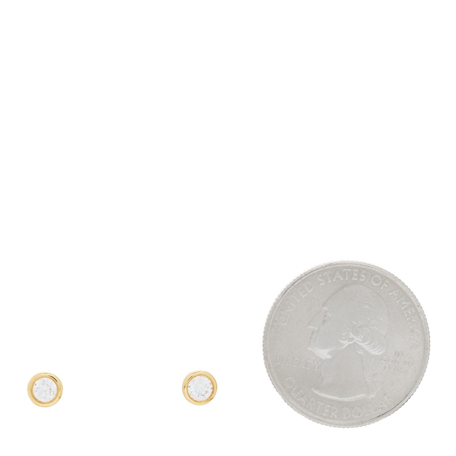 Tiffany 18K Yellow Gold Diamond .34ctw Elsa Peretti Diamonds By The Yard Earrings 2 of 5