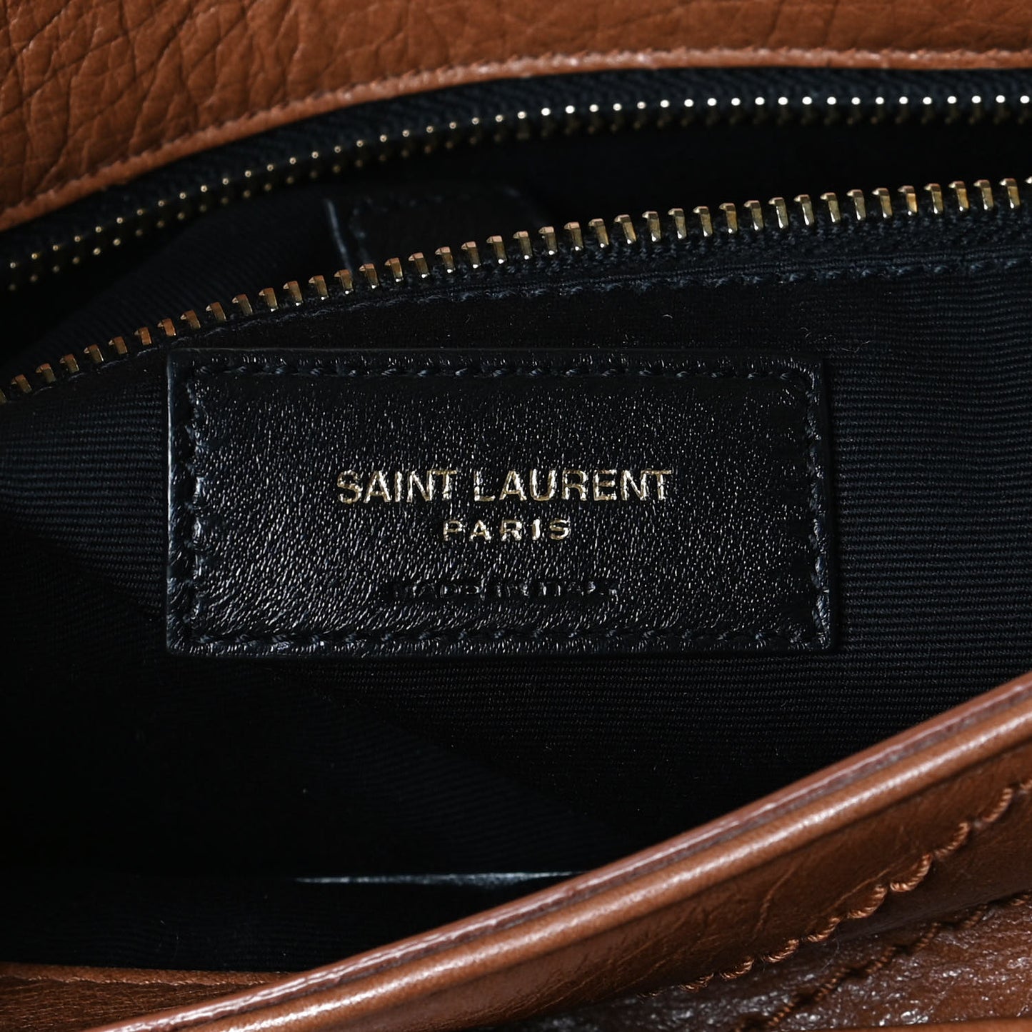 Crinkled Calfskin Matelasse Monogram Medium Niki Chain Satchel Caramel