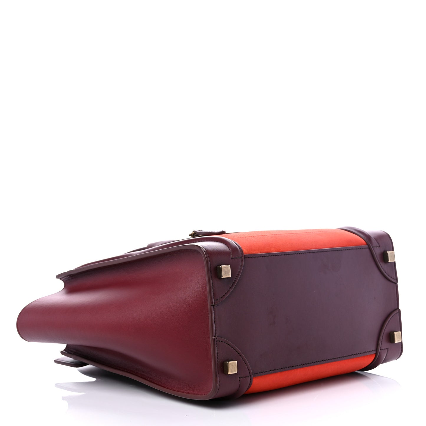 Bullhide Calfskin Micro Bi-Color Luggage Vermillion