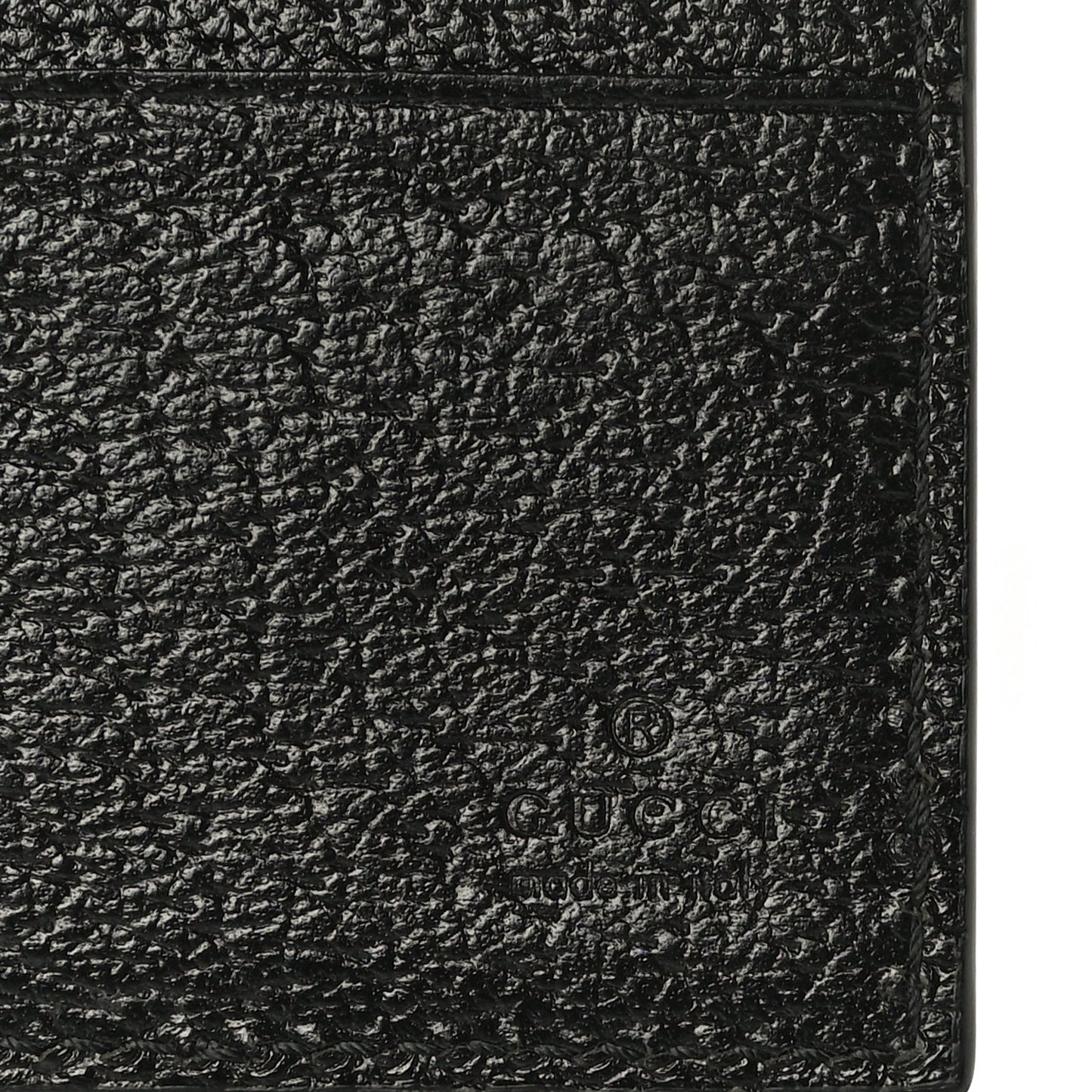Calfskin Boar Effect GG Marmont Bi-Fold Wallet Black