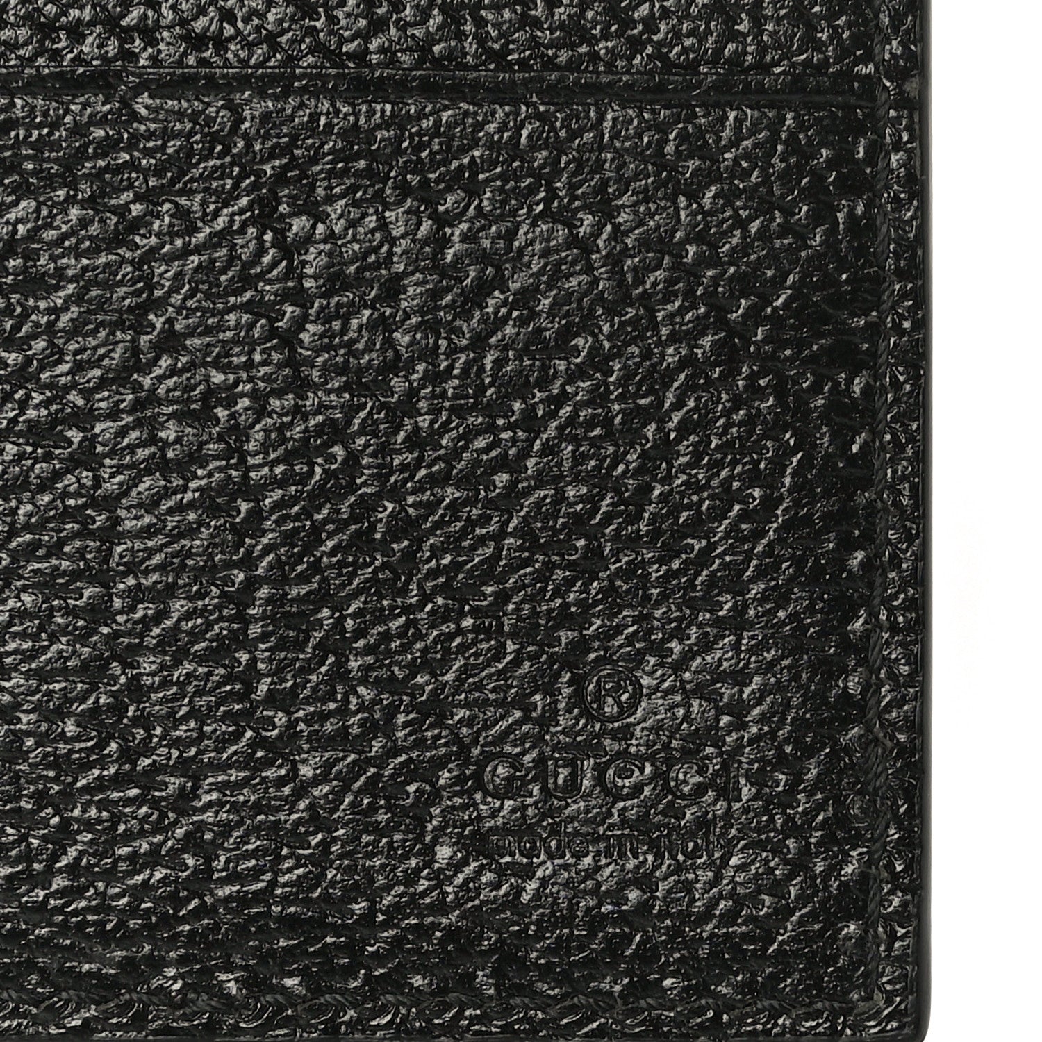 Gucci Calfskin Boar Effect GG Marmont Bi-Fold Wallet Black 7 of 11