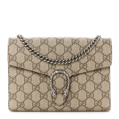 Gucci GG Supreme Monogram Mini Dionysus Chain Wallet Beige Taupe 1 of 11