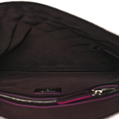 Chanel Iridescent Crumpled Calfskin CC Ripples Medium Cosmetic Case Purple 5 of 7