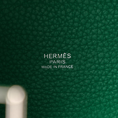 Hermes Taurillon Maurice Picotin Lock 18 PM Vert Jade 6 of 11