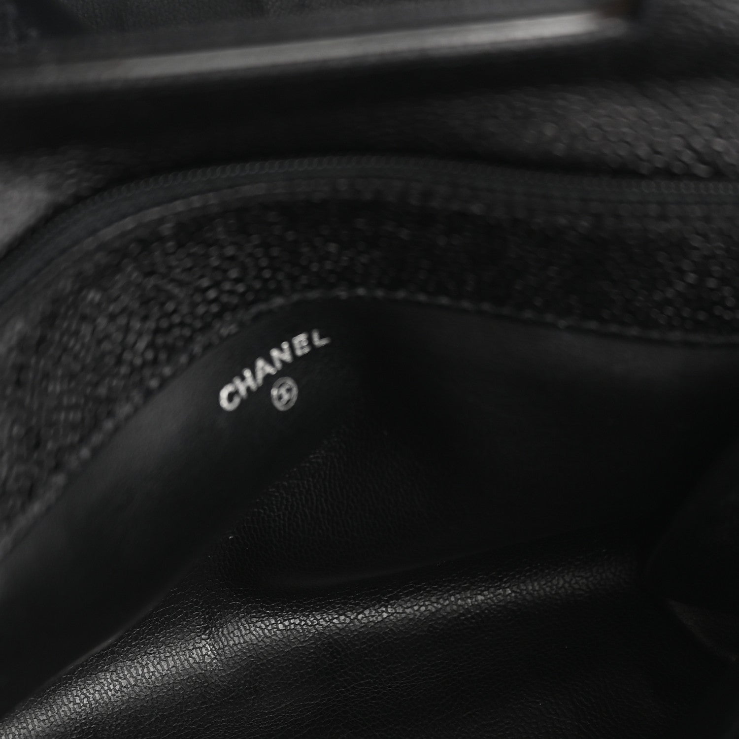 Chanel Caviar Timeless CC Cosmetic Pouch Black 5 of 13