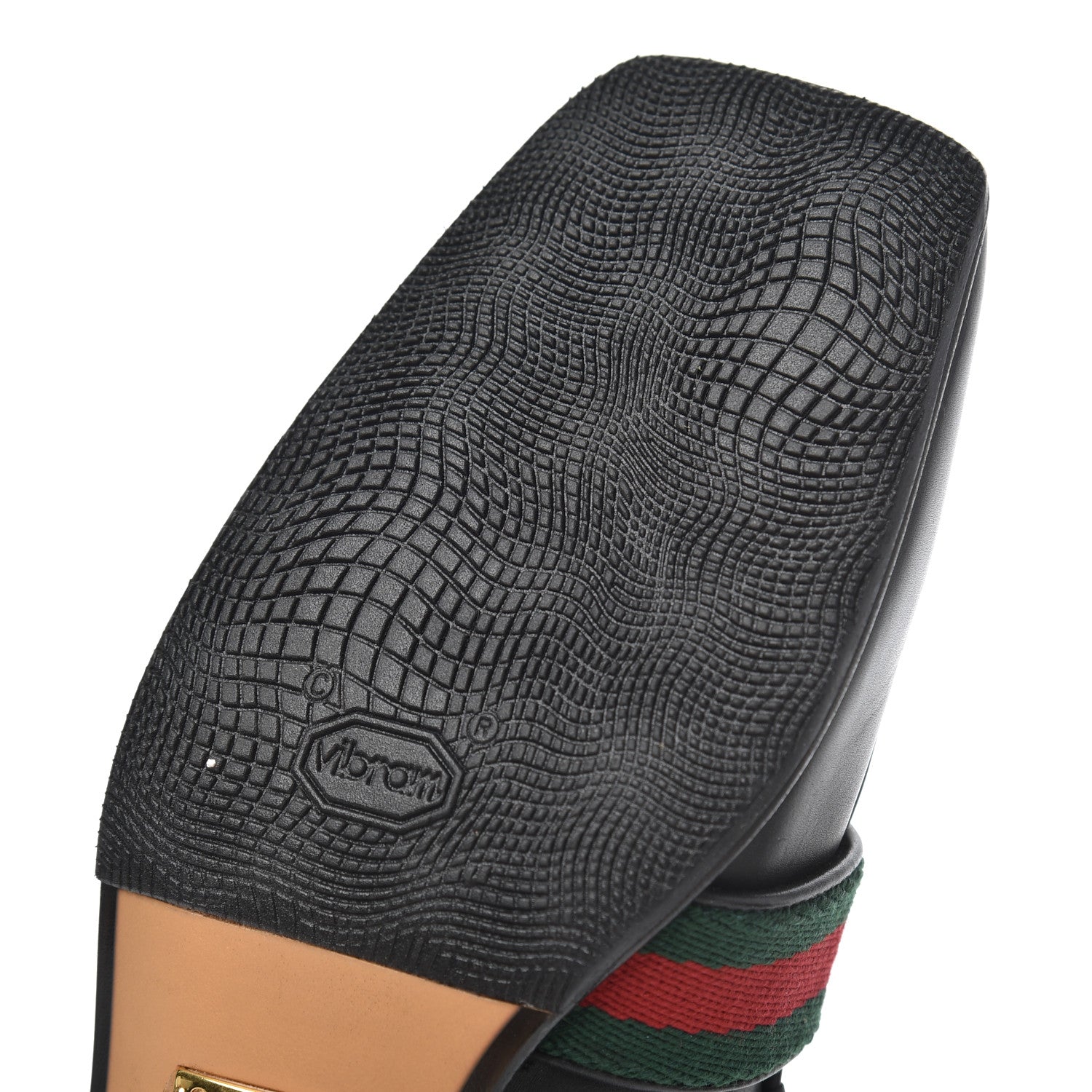 Gucci Calfskin Web Peyton Loafer Pumps 36.5 Black 12 of 20