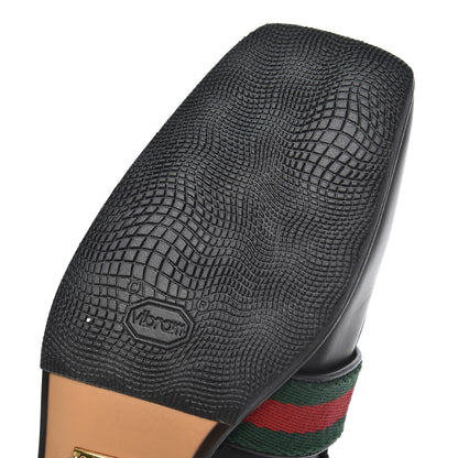Gucci Calfskin Web Peyton Loafer Pumps 36.5 Black 12 of 20