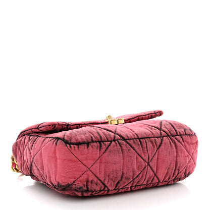 Chanel Washed Denim Quilted Medium Chanel 19 Flap Pink 4 of 10