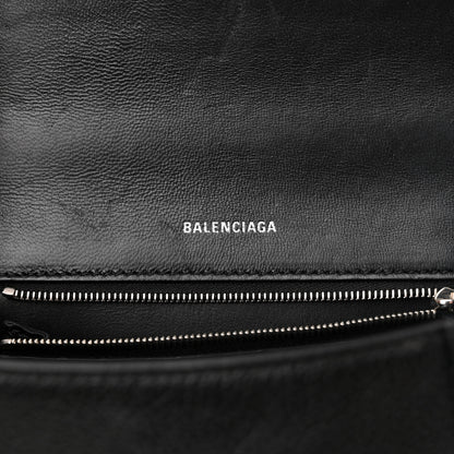 Balenciaga Grained Calfskin Small Hourglass Top Handle Bag Black 6 of 11
