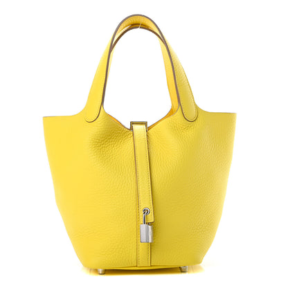 Hermes Taurillon Clemence Picotin Lock 18 PM Lime 1 of 11
