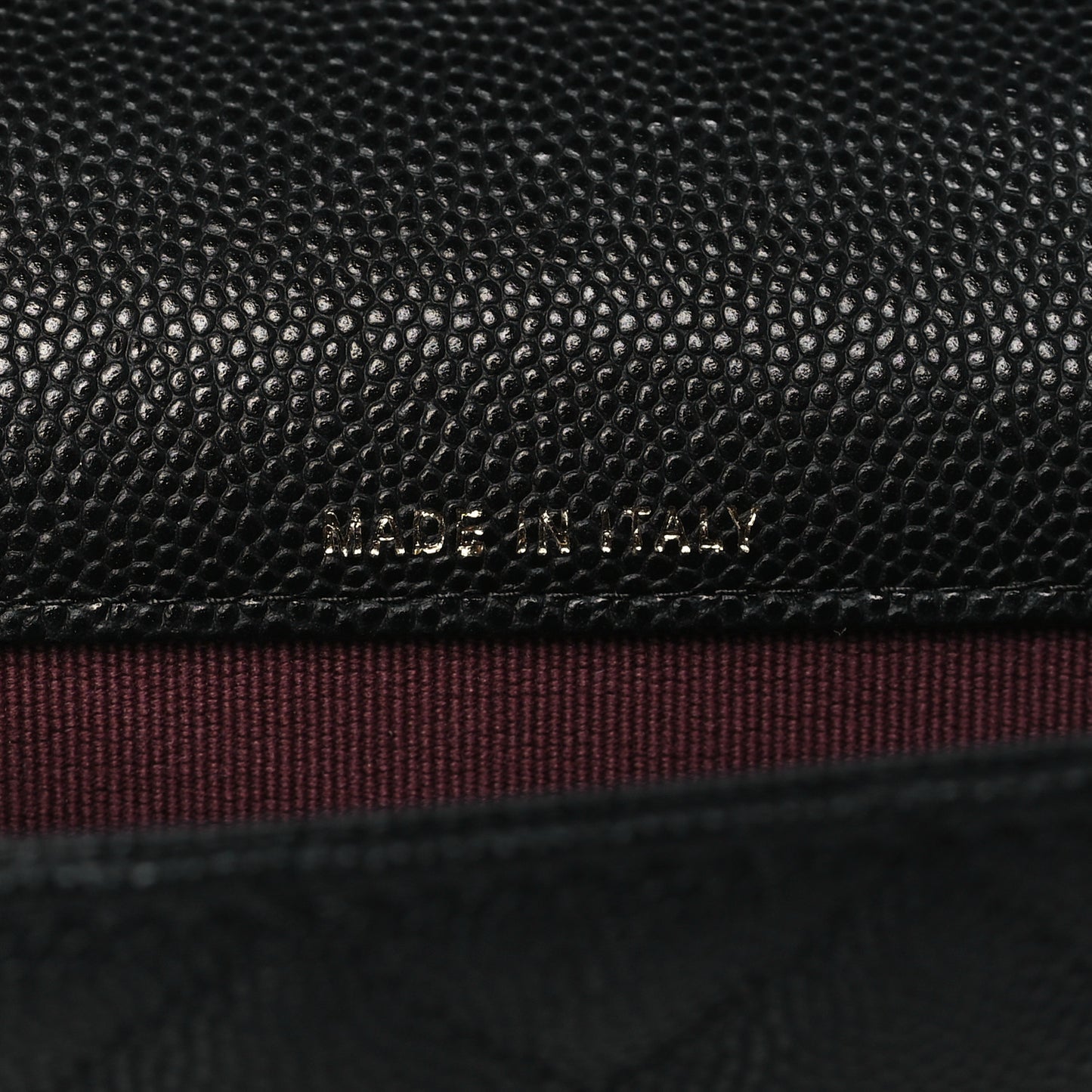 Caviar Quilted Clutch With Chain Bag Black