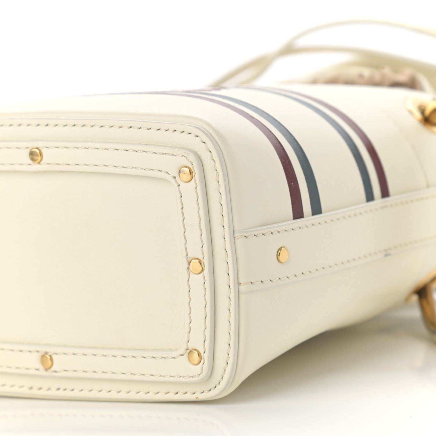 Chloe Smooth Calfskin Logo Mini Roy Bucket Bag Natural White 10 of 12