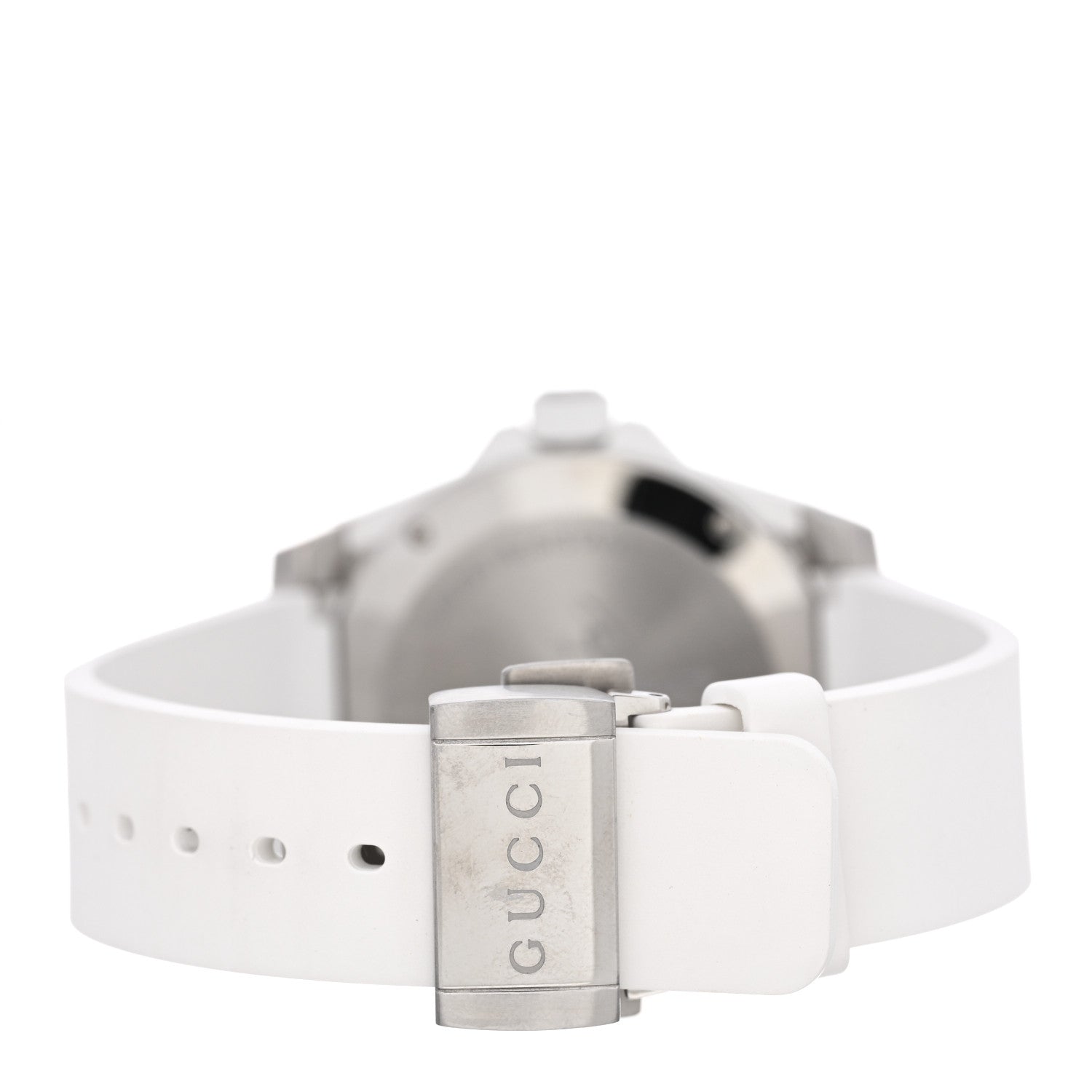 Gucci Stainless Steel Rubber 40mm Dive Quartz Watch White 3 of 4