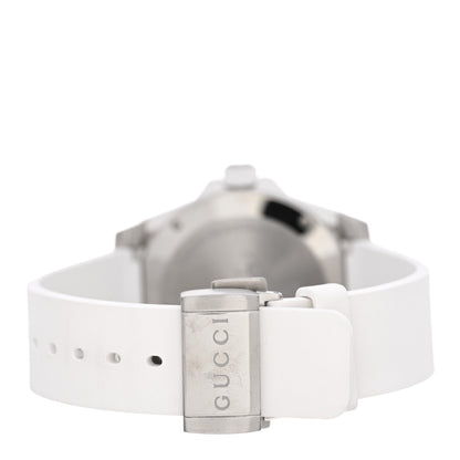 Gucci Stainless Steel Rubber 40mm Dive Quartz Watch White 3 of 4