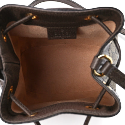 Gucci GG Supreme Monogram Web Mini Ophidia Bucket Bag Brown 5 of 11