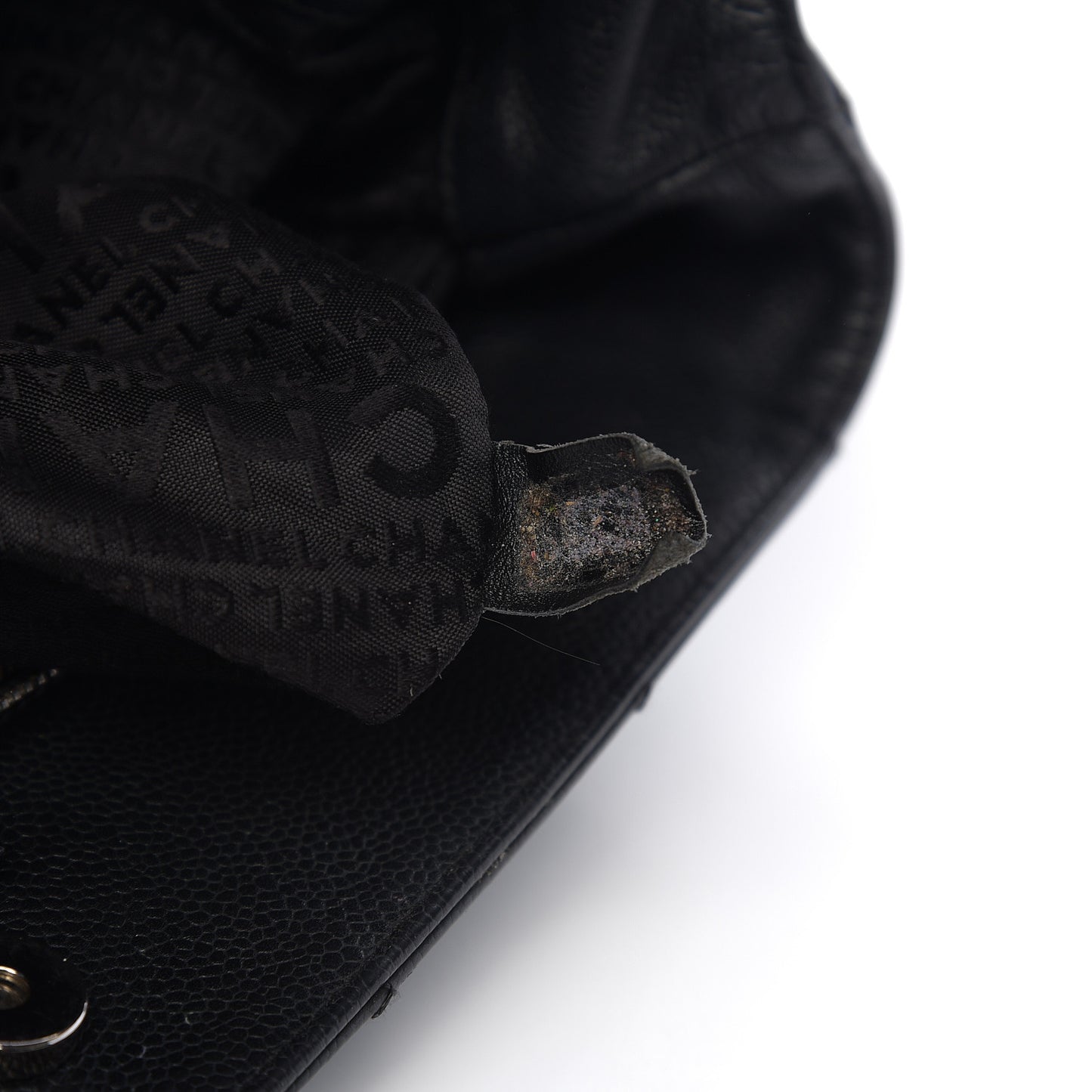 Caviar Square Stitched Tote Black