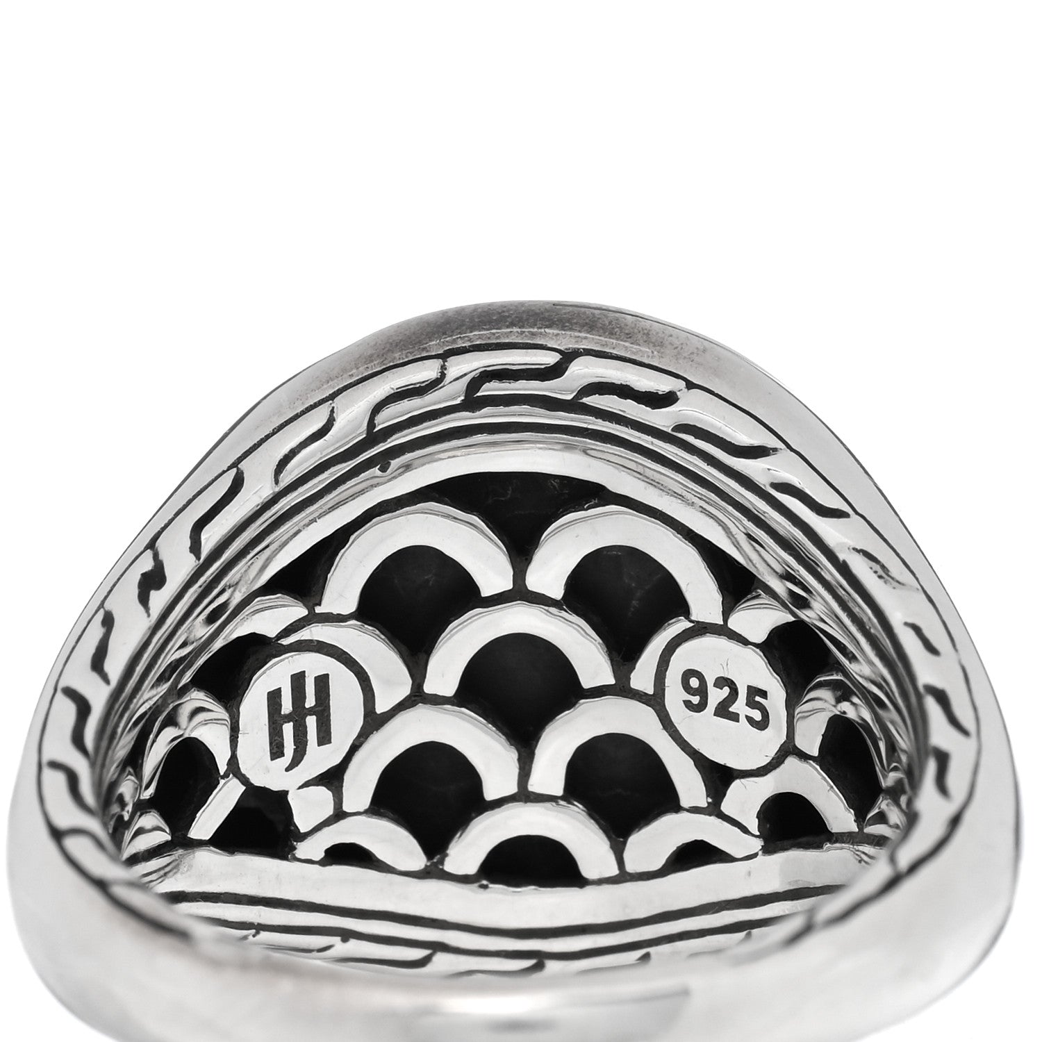 John Hardy Sterling Silver Sapphire Legends Naga Dragon Signet Ring 57 8 4 of 5