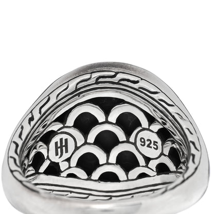 John Hardy Sterling Silver Sapphire Legends Naga Dragon Signet Ring 57 8 4 of 5