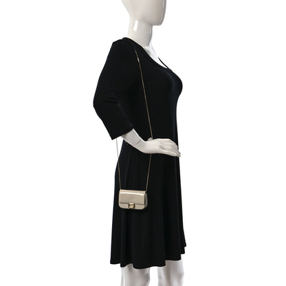Fendi Vitello Vernice Mou Nano Baguette Belt Charm Latte 3 of 10