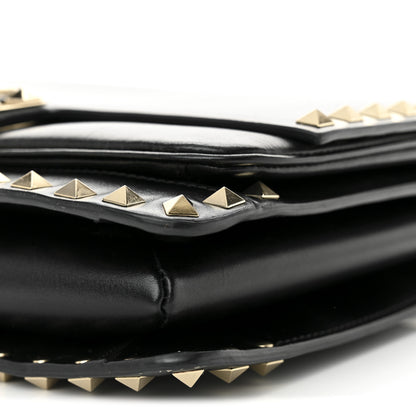 Valentino Garavani Vitello Rockstud Top Handle Shoulder Bag Black 9 of 9