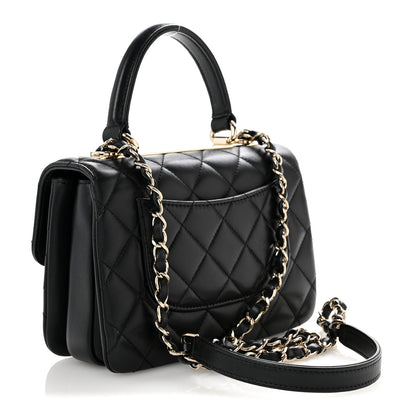Chanel Lambskin Quilted Small Trendy CC Dual Handle Flap Bag Black 3 of 13