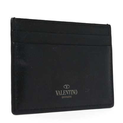 Valentino Garavani Vitello Rockstud Card Holder Black 3 of 6