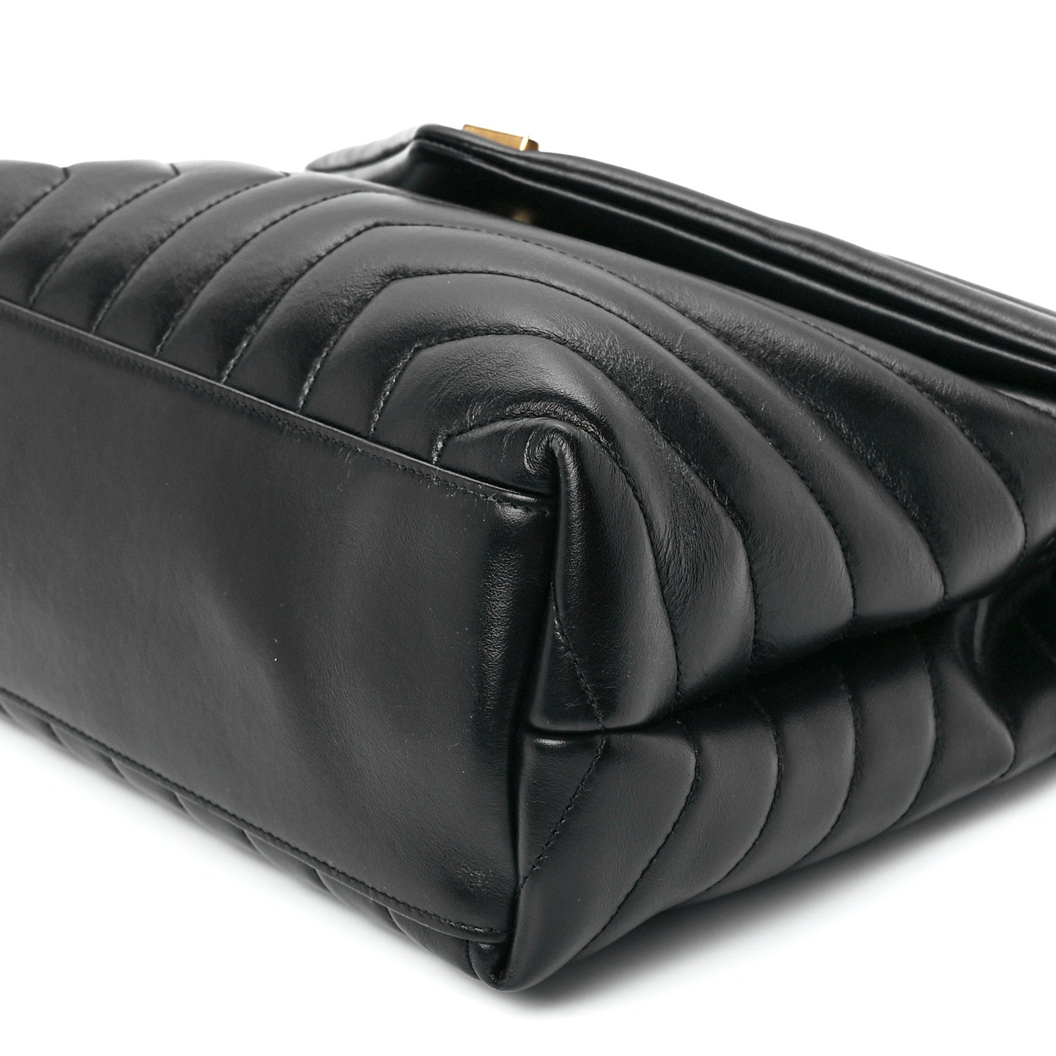 Saint Laurent Calfskin Y Quilted Monogram Medium Loulou Chain Satchel Black 12 of 12