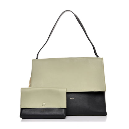 Celine Calfskin Suede All Soft Shoulder Bag Pistachio 1 of 8