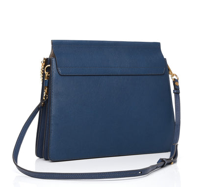 Chloe Calfskin Medium Faye Shoulder Bag Denim Blue 3 of 16
