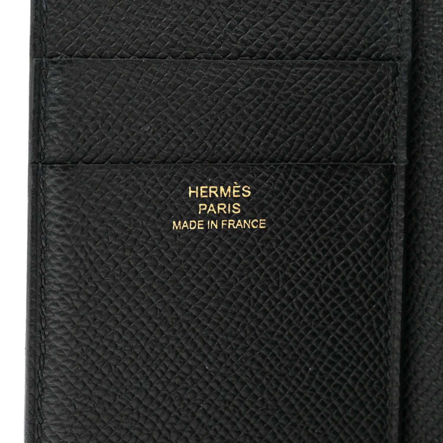 Hermes Epsom Tri-Fold Compact Bearn Wallet Black 6 of 7