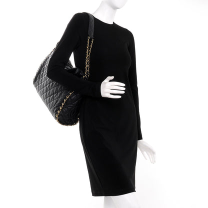 Chanel Calfskin Quilted Large Chain Me Hobo Black 2 of 8
