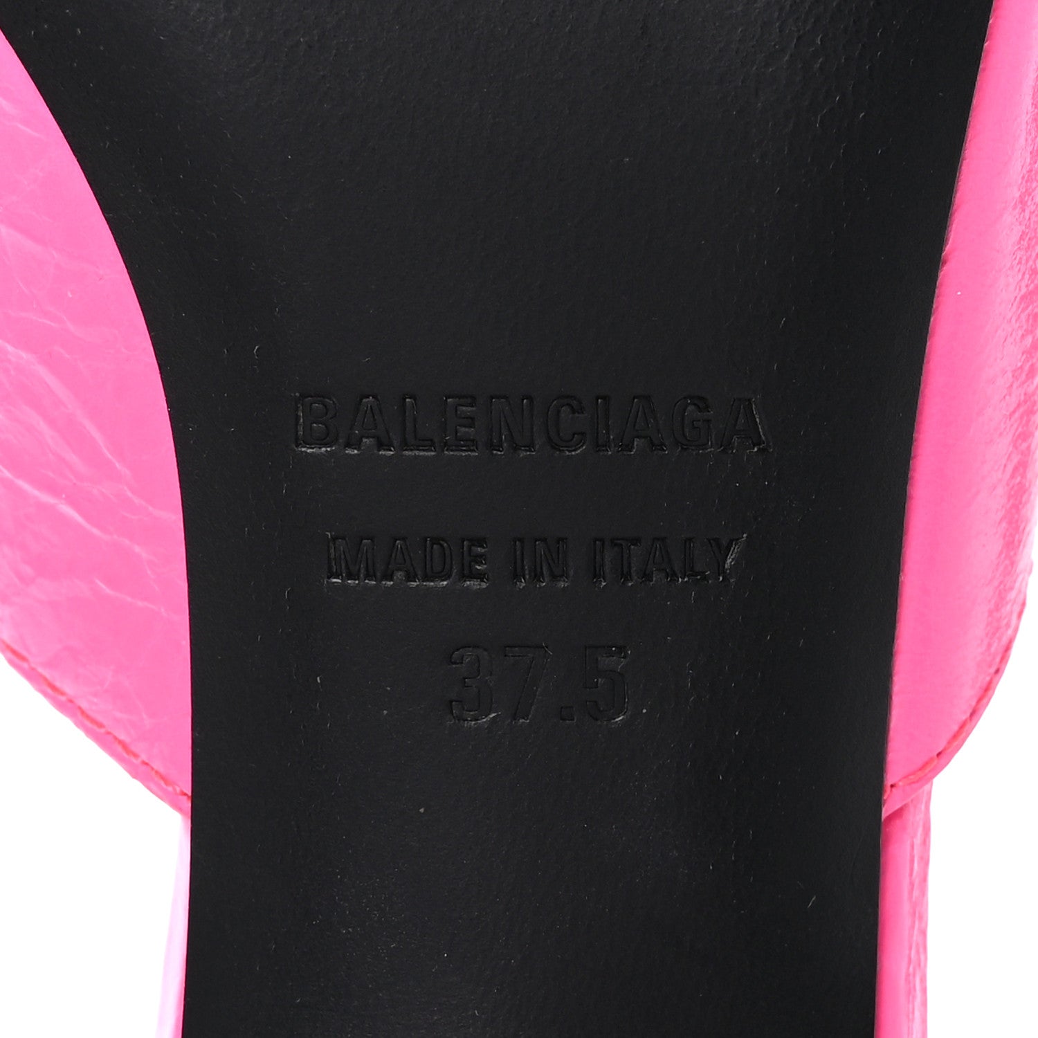 Balenciaga Agneau Arena Cagole 70mm Mules 37.5 Fluo Pink 8 of 8