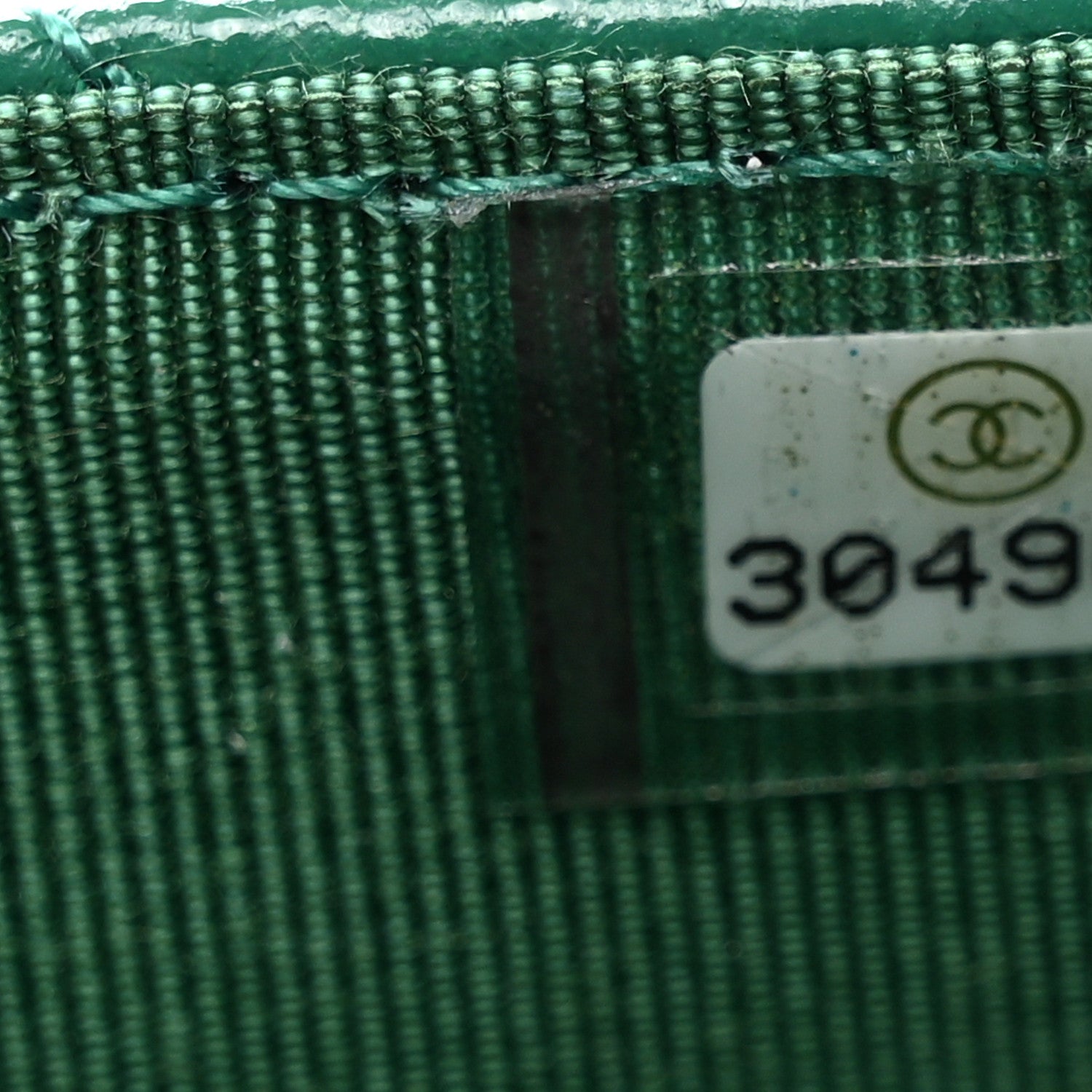 Chanel Caviar Quilted Flap Card Holder Wallet Green 8 of 9
