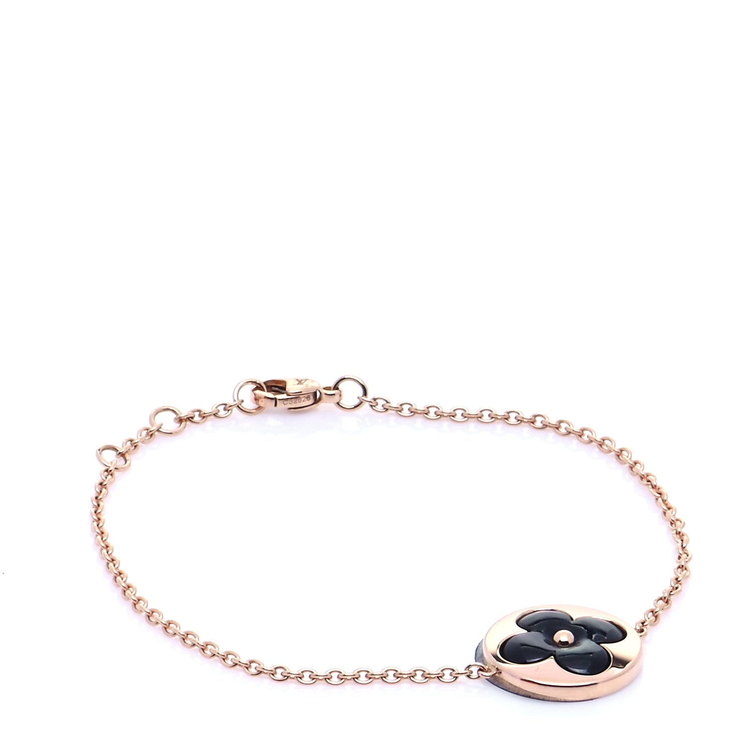 Louis Vuitton 18K Pink Gold Diamond Grey Mother of Pearl Color Blossom Sun Bracelet 1 of 6