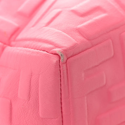 Fendi Nappa FF 1974 Embossed Small Boston Rosa Fluo 11 of 12