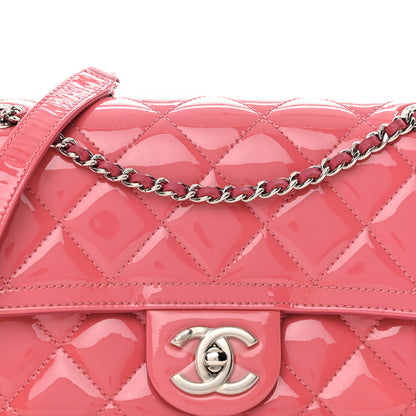 Chanel Patent Quilted Small Coco Shine Flap Pink 8 of 19