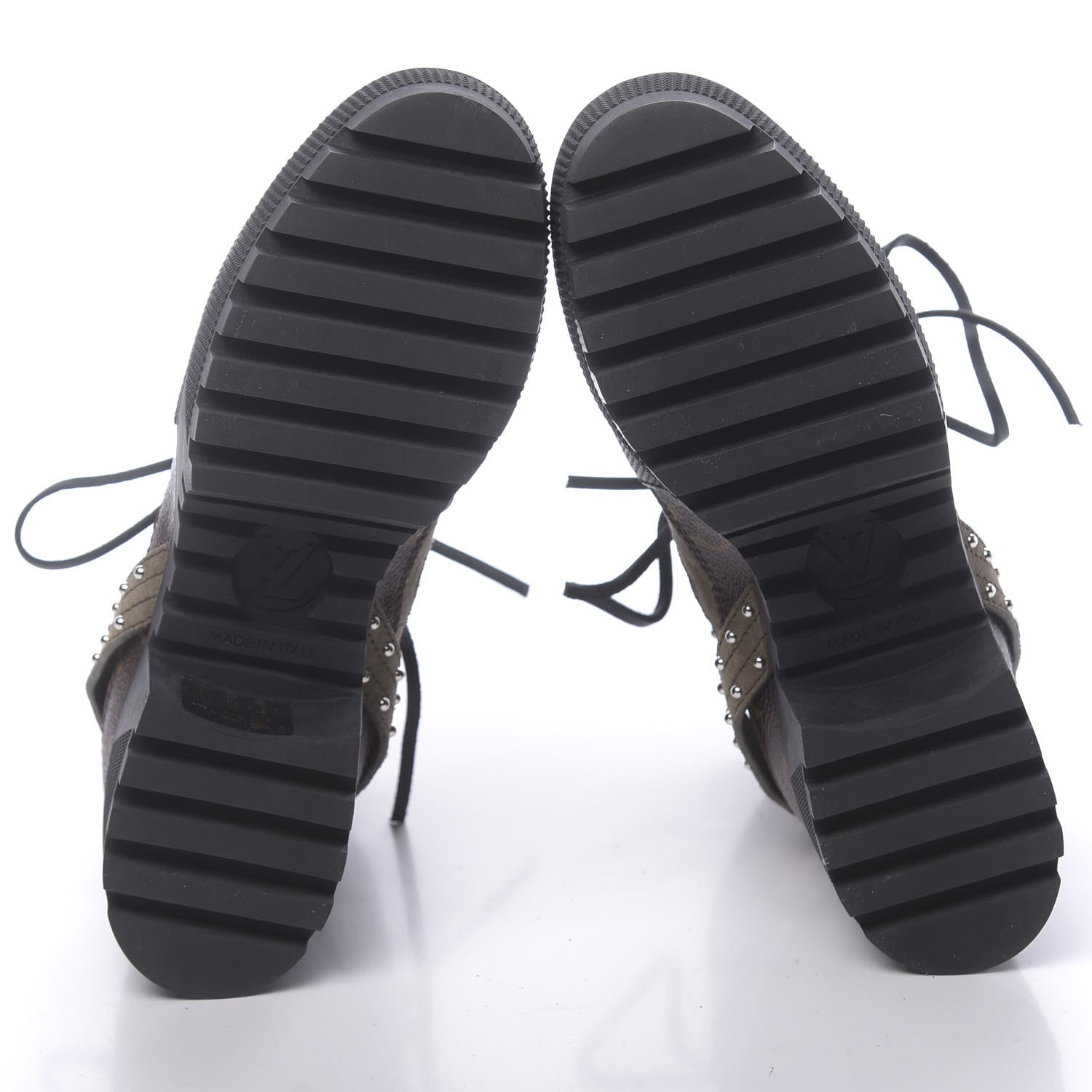 Louis Vuitton Suede Calfskin Monogram Laureate Platform Desert Boots 36 Kaki 5 of 8