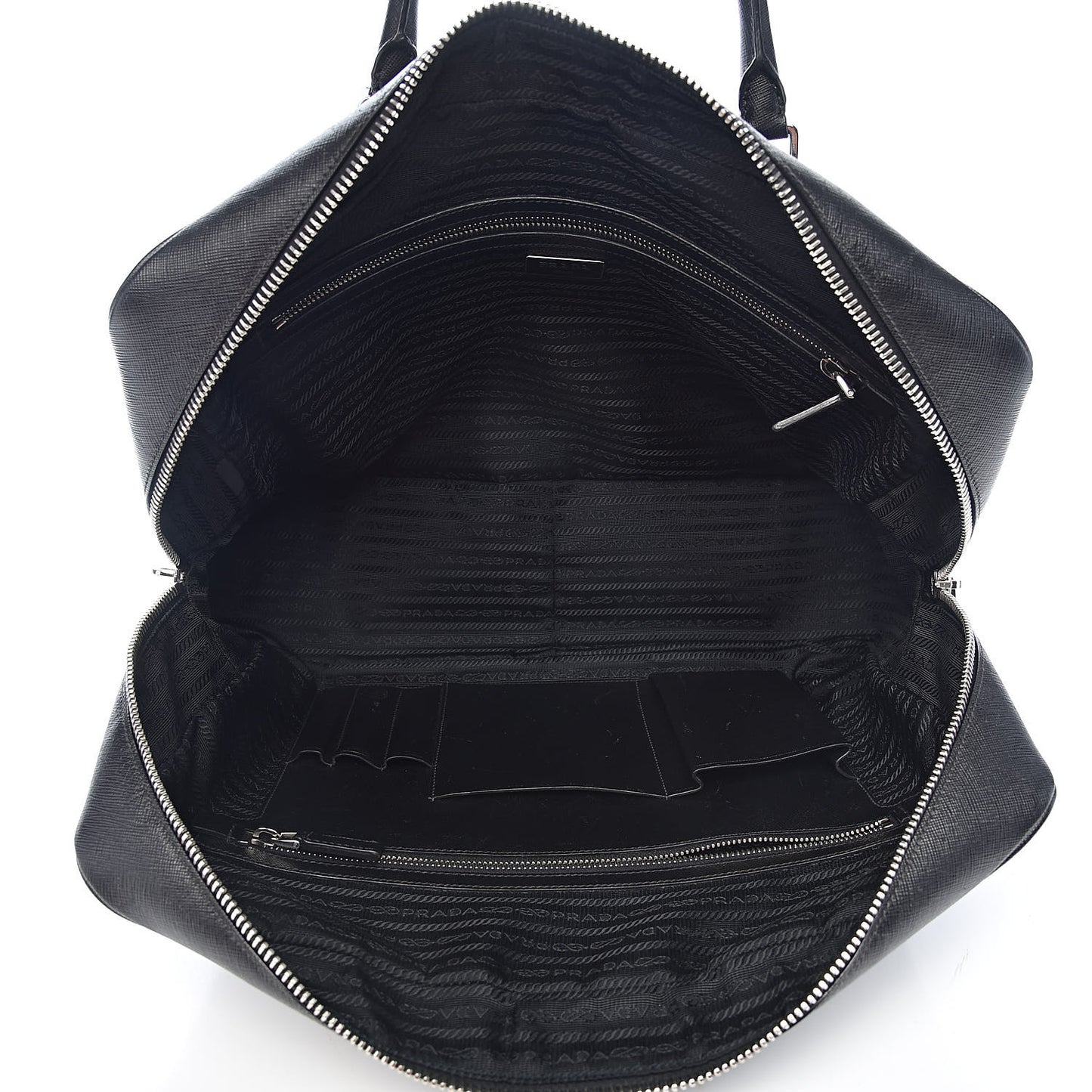 Saffiano Travel Briefcase Black