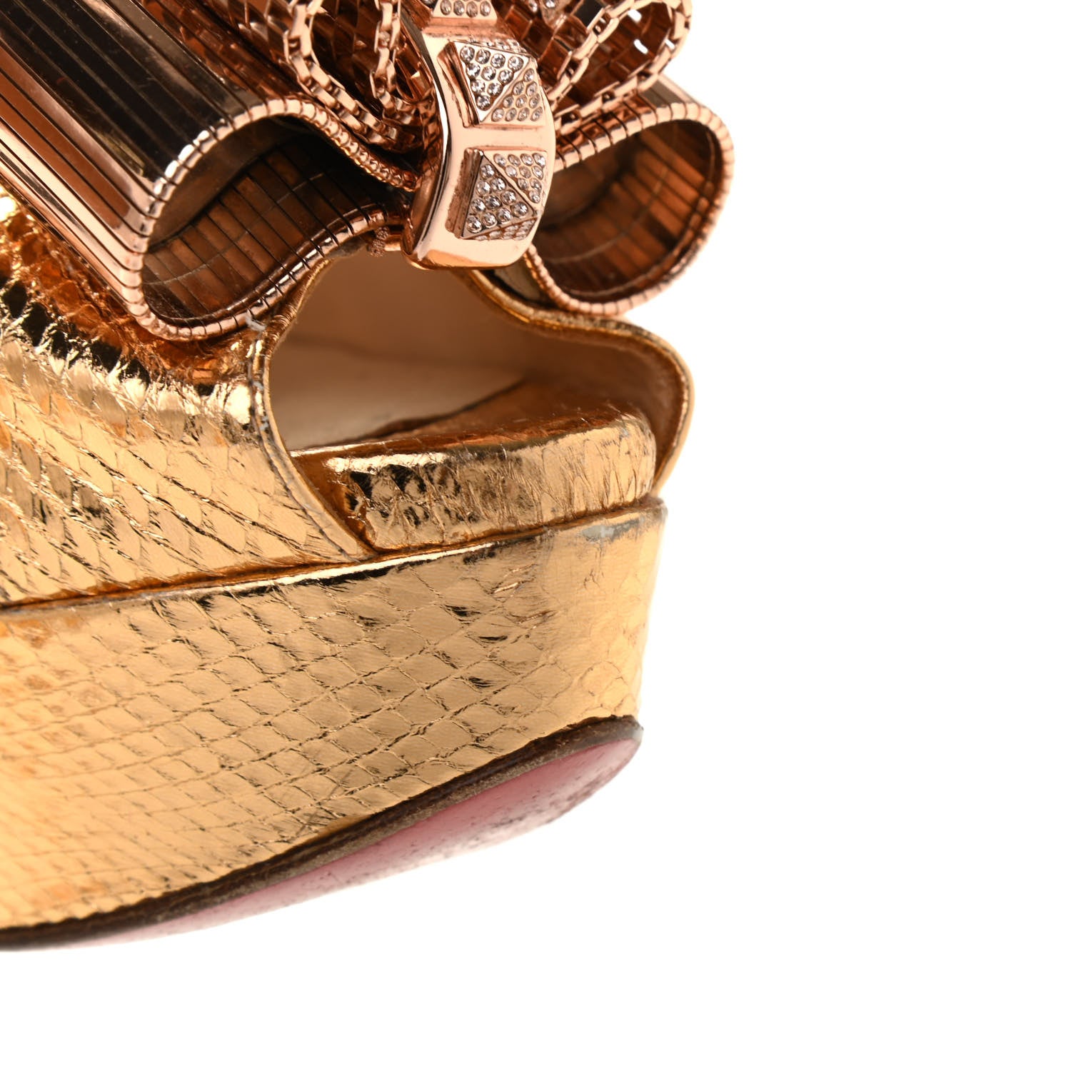 Christian Louboutin Ayers Metal Nodo 150 Pumps 37 Gold 12 of 21
