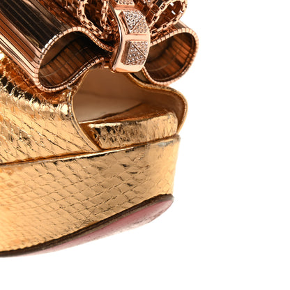 Christian Louboutin Ayers Metal Nodo 150 Pumps 37 Gold 12 of 21