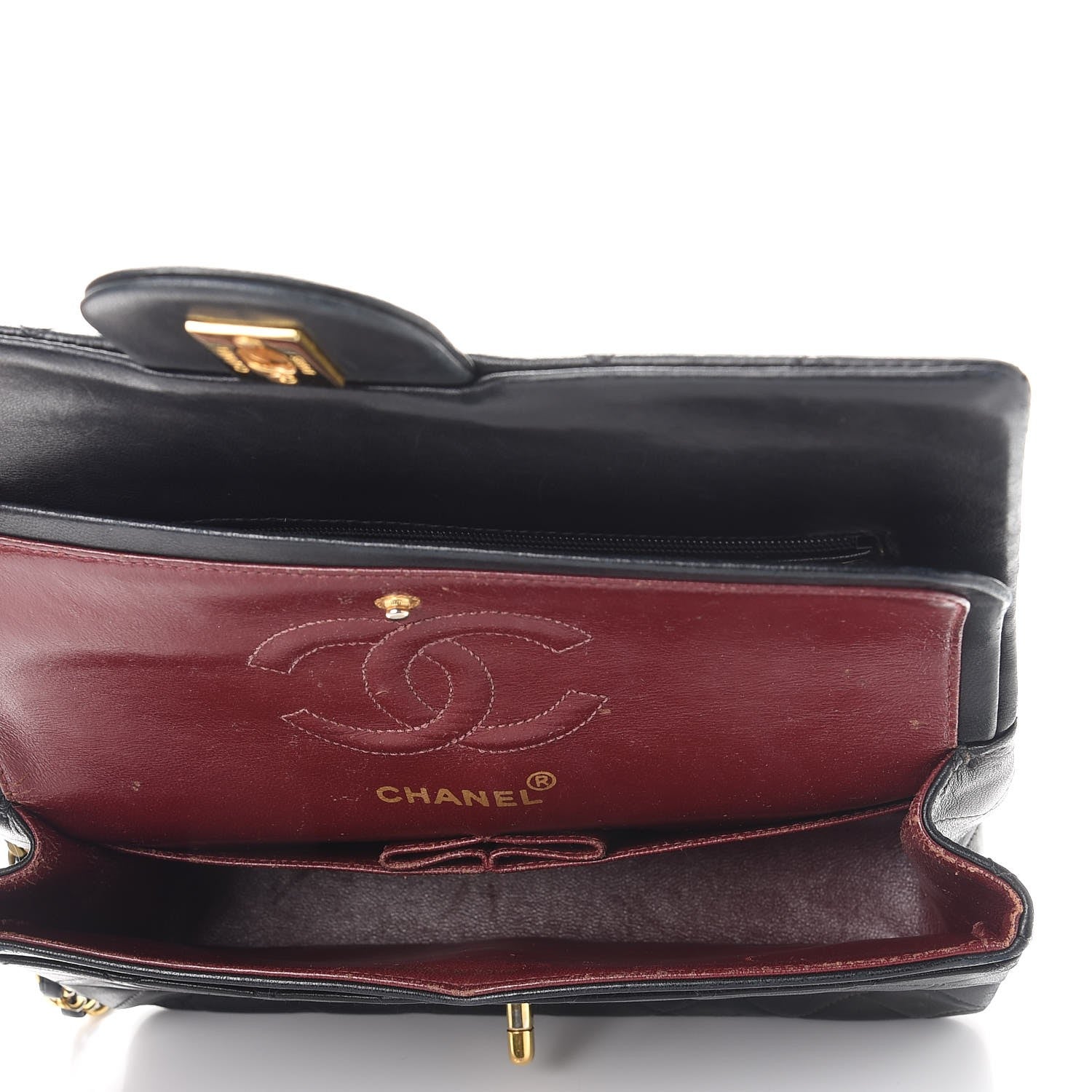 Chanel Lambskin Quilted Small Double Flap Black 5 of 16