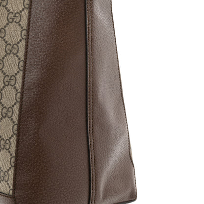Gucci GG Supreme Monogram Web Ophidia Tote Brown 14 of 15