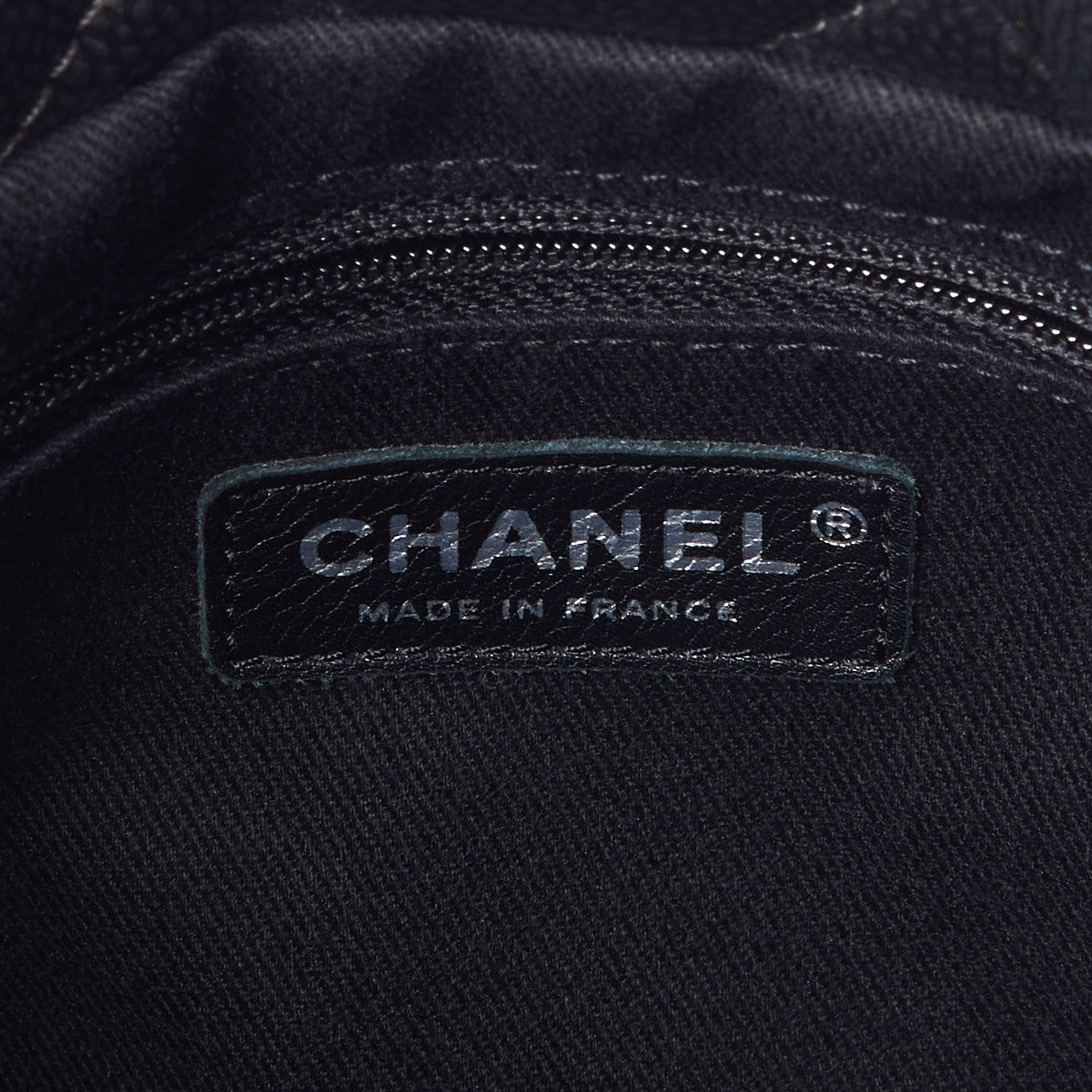 Chanel Metallic Caviar Quilted CC Timeless Tote Dark Silver 8 of 9